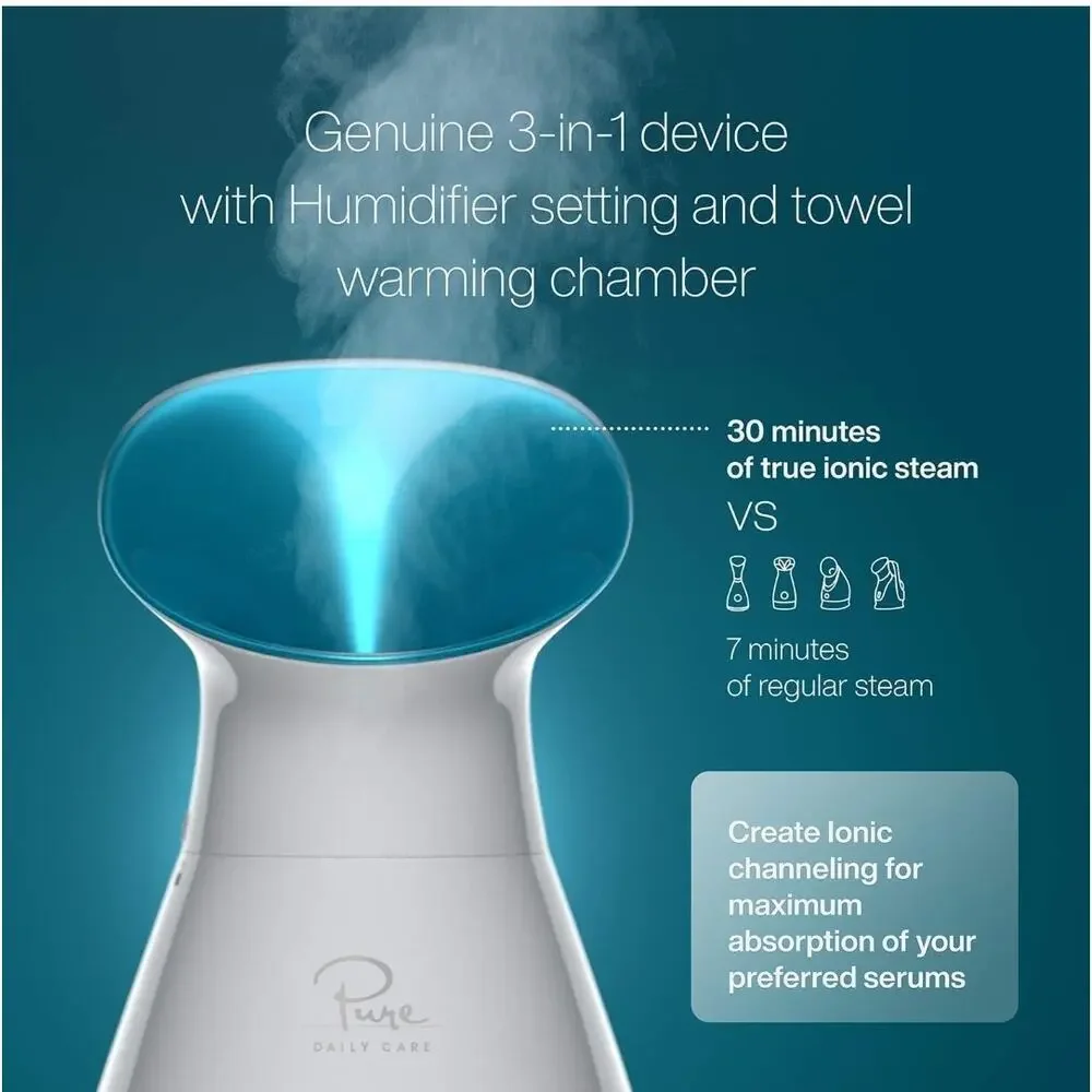 Facial Steamer with Temp Control and 4 PC Skin Toolkit